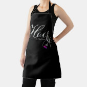 Tablier Cheveux de script moderne élégant par nom Noir (Insitu)