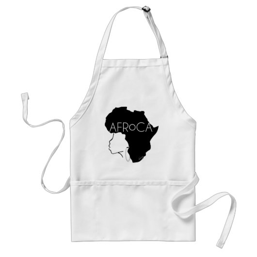 Tablier Cheveux noirs naturels Afro (Devant)