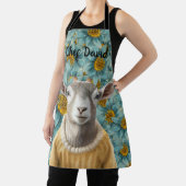 Tablier Chèvre de la ferme de style Turquoise et Jaune Apr (Insitu)