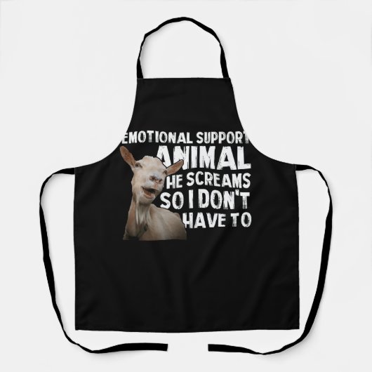 Tablier Chèvre hurler Soutien émotionnel Chèvre animal Pro (Recto)