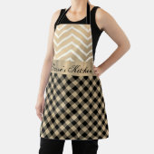 Tablier Chevron En vichy classique en or (Insitu)