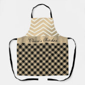 Tablier Chevron En vichy classique en or (Recto)