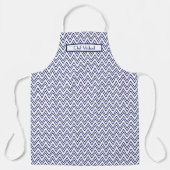 Tablier Chevron Épais do-it-yourself Couleurs Minces Marin (Recto)