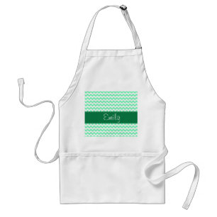 Tablier Chevron vert en bon état