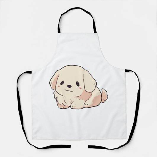 Tablier Chibi Golden Retriever (Recto)