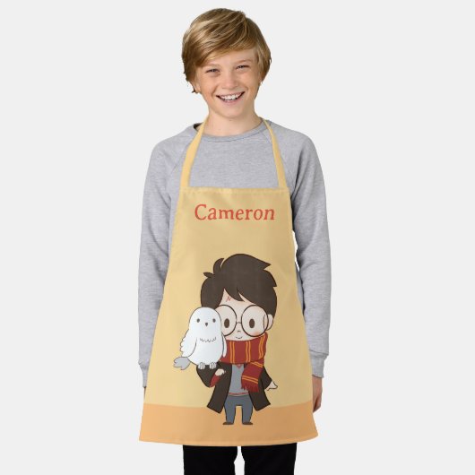 Tablier Chibi HARRY POTTER™ & Hedwig (Porté)