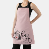 Tablier Chic branché aux cheveux roses (Insitu)