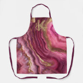 Tablier Chic Burgundy Pink Rose Agate Gold Glitter Marble (Recto)