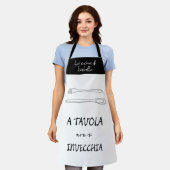 Tablier Chic cuisine italienne cuillère citation fourche (Porté)