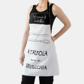 Tablier Chic cuisine italienne cuillère citation fourche (Insitu)