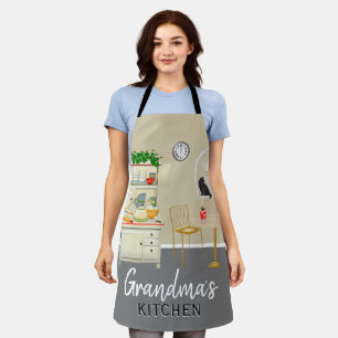 Tablier Chic Élégant 'Cuisine de Grand-Mère'