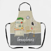 Tablier Chic et élégant "La cuisine de grand-mère" (Recto)