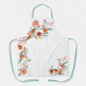 Tablier Chic Floral Girl Hummingbird Design Blanc (Recto)