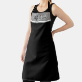 Tablier Chic Girl Black Silver Parties scintillant Nom du (Insitu)