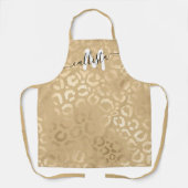 Tablier Chic moderne Leopard or Cheetah Monogramme (Recto)