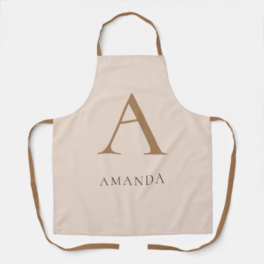 Tablier Chic monogramme professionnel plain AJOUTER VOTRE  (Recto)