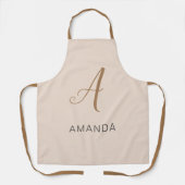 Tablier Chic monogramme professionnel plain AJOUTER VOTRE  (Recto)