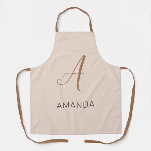 Tablier Chic monogramme professionnel plain AJOUTER VOTRE  (Recto)