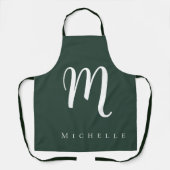 Tablier Chic monogramme professionnel uni ajouter votre no (Recto)