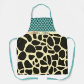 Tablier Chic Quatrefoil Giraffe Impression personnalisée (Recto)