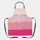 Tablier chic rose rayures or Nom (Recto)