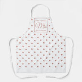 Tablier Chic THE FUTURE MRS MORT Élégant Coeurs d'or Rose (Recto)