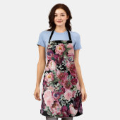 Tablier Chic Vintage Floral Imprimer Elegant Peony (Porté)