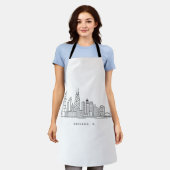 Tablier Chicago IL Cityscape Illustration (Porté)