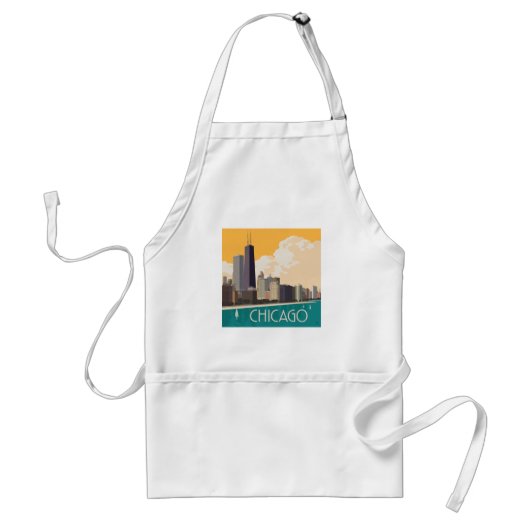 Tablier Chicago | Skyline moderne (Devant)