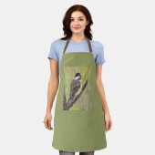 Tablier Chickadee Bird - peinture acrylique. (Porté)