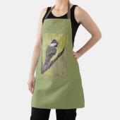 Tablier Chickadee Bird - peinture acrylique. (Insitu)