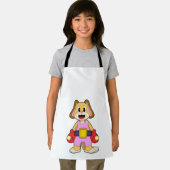 Tablier Chien à la boxe avec gants de boxe (Insitu)