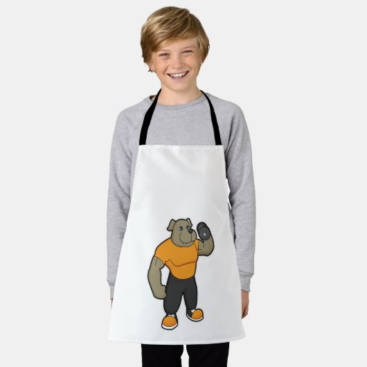 Tablier Chien à la condition physique avec Dumbbell (Porté)