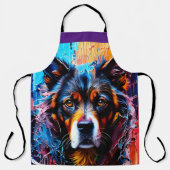 Tablier chien Abstrait de couleur de splash (Recto)