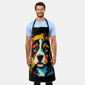 Tablier Chien Abstrait vintage (Porté)