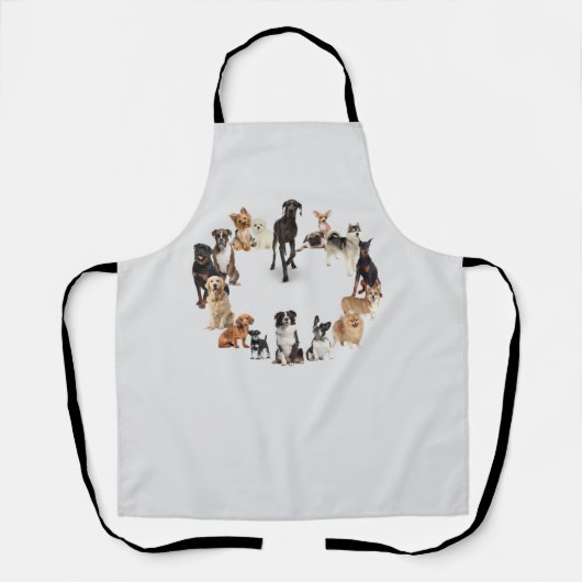 Tablier Chien amusant race Animaux de compagnie chien (Recto)