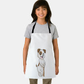 Tablier Chien au baseball avec batte de baseball (Insitu)