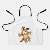 Tablier Chien avec os comme lapin (Recto)