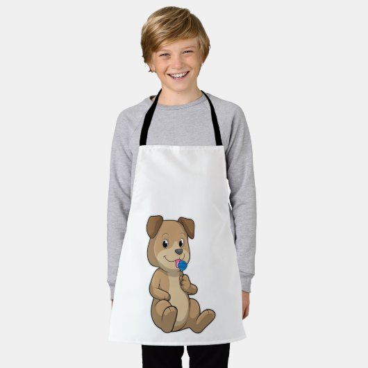 Tablier Chien avec sucré Lollipop (Porté)