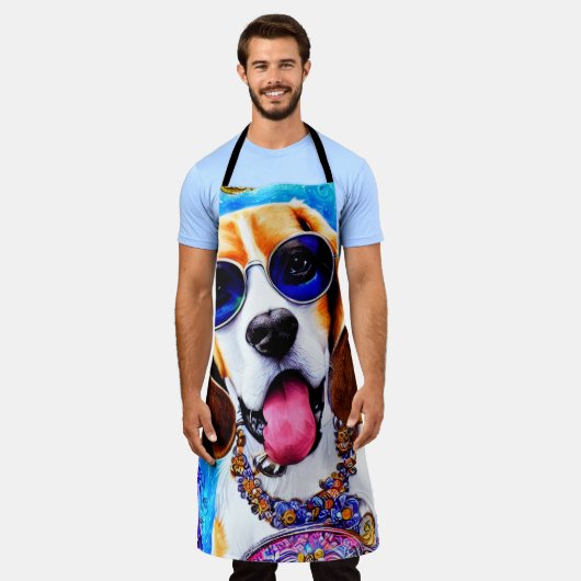 Tablier Chien Beagle fou (Porté)