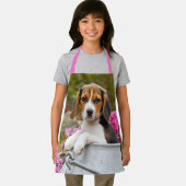 Tablier Chien Beagle mignon chiot dans le lait Égée avec d (Insitu)