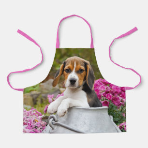 Tablier Chien Beagle mignon chiot dans le lait Égée avec d
