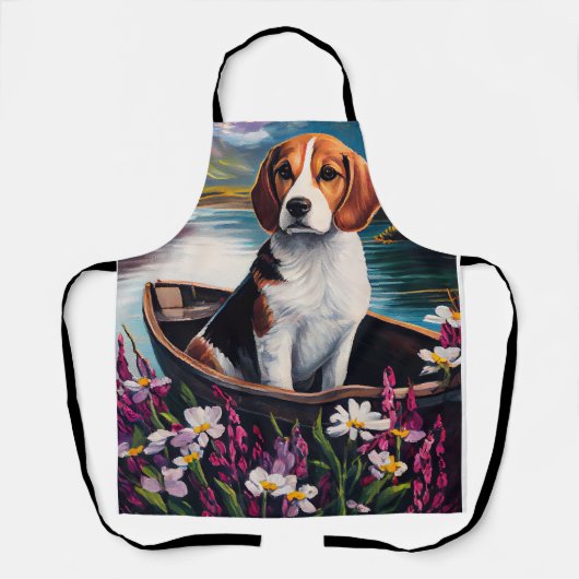 Tablier Chien beagle sur une pagaie : une aventure Pittore (Recto)