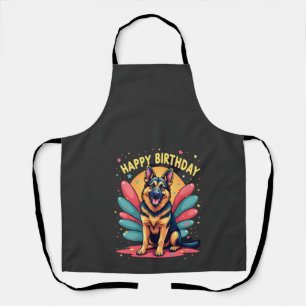 Tablier Chien Berger Allemand Joyeux Anniversaire Fête She