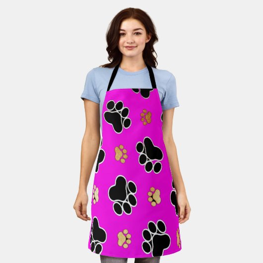 Tablier Chien blanc et blanc (Porté)