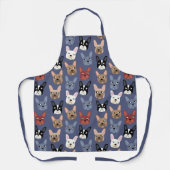 Tablier Chien bleu roux (Recto)