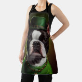 Tablier Chien Boston Terrier en robe de la Saint-Patrick (Insitu)
