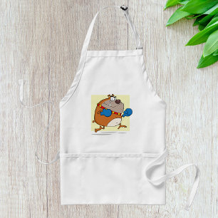 Tablier Chien bouledogue boxer de dessin animé drôle