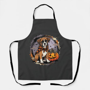Tablier Chien Boxer Halloween Citrouille Sublimation