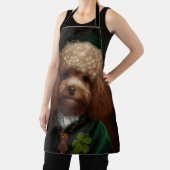 Tablier Chien Caniche en tenue de la Saint-Patrick (Insitu)